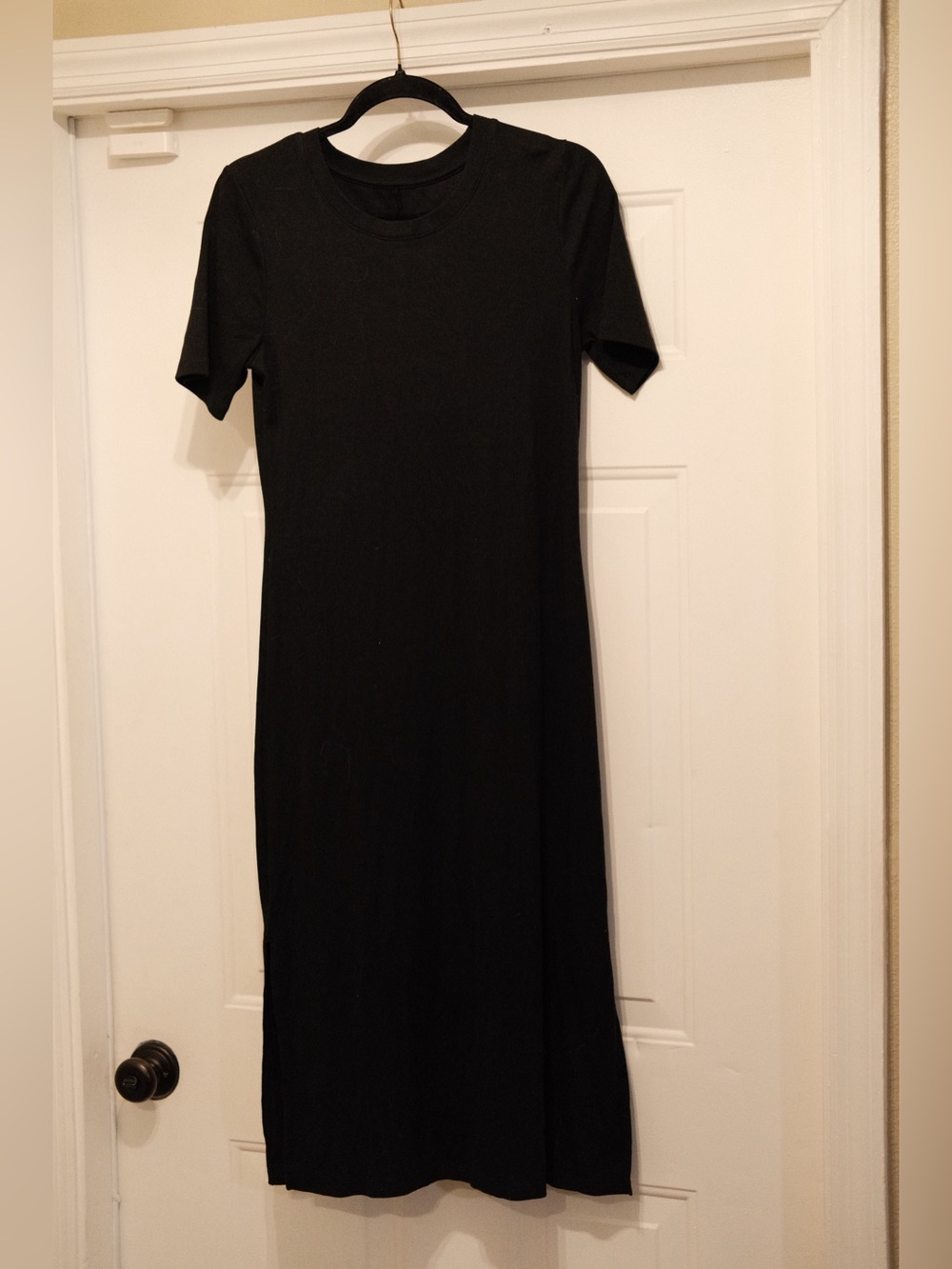 a new day Black Short-Sleeve Crewneck Midi Dress